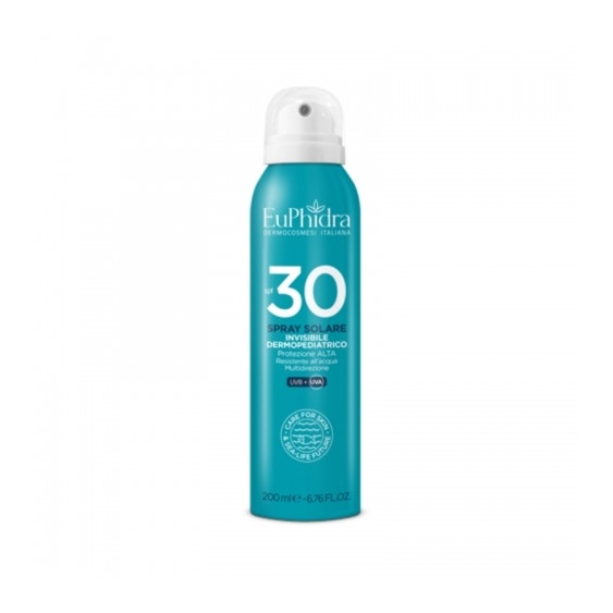 Euphidra Spray Solare Invisibile Dermopediatrico Spf30 Protezione Solare Bimbi 200 Ml
