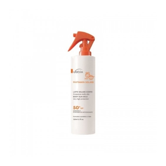 Vebix Phytamin Latte Solare Corpo Kids Spf50+ Protezione Solare 150 Ml