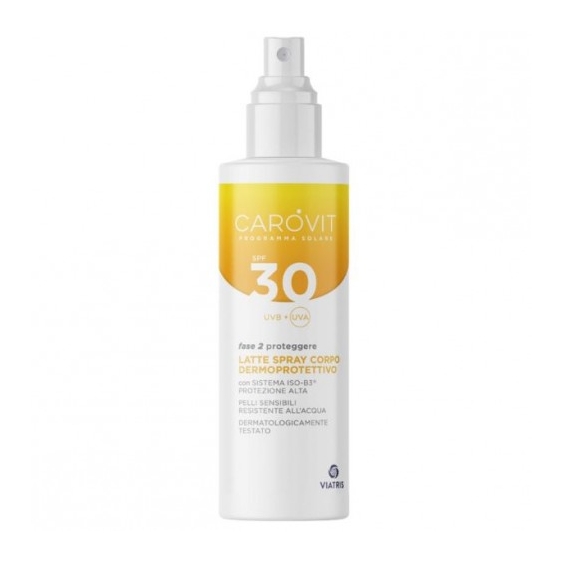 Viatris Carovit Spf30 Latte Solare Spray Per Il Corpo 200 Ml