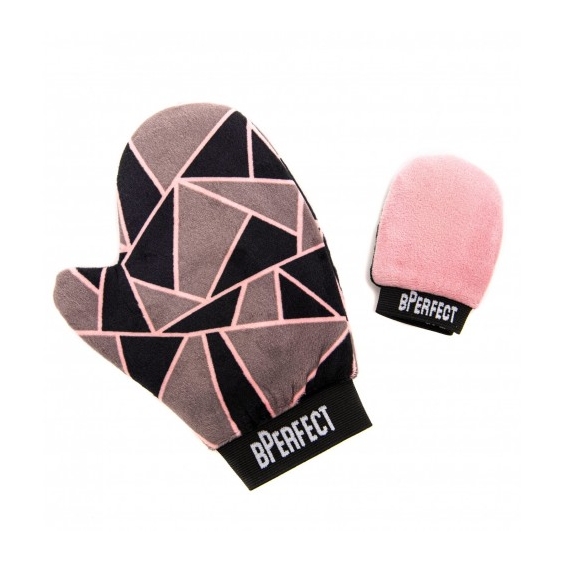 Bperfect Double Velvet Tanning Mitt Duo Kit Guanti Per Autoabbronzante