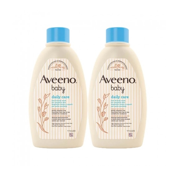 Aveeno Baby Daily Care Detergente Corpo E Capelli 2X250 Ml