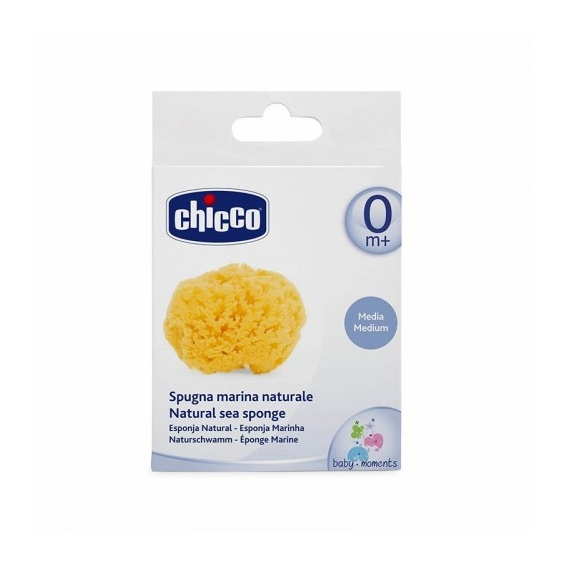 Chicco Spugna Marina Naturale Media Per Il Bagnetto Dei Neonati 0M+