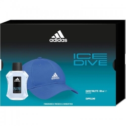 Adidas Cofanetto Ice Dive Eau De Toilette Uomo 100 Ml + Cappellino