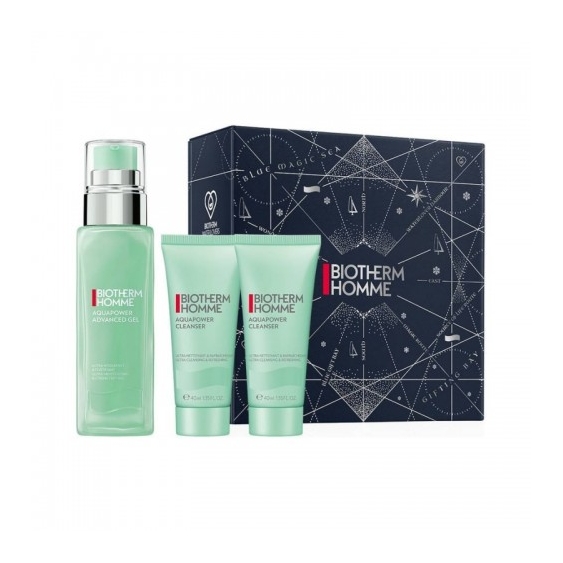 Biotherm Cofanetto Homme Acquapower Advanced Gel 75 Ml + Cleanser 2 X 40 Ml
