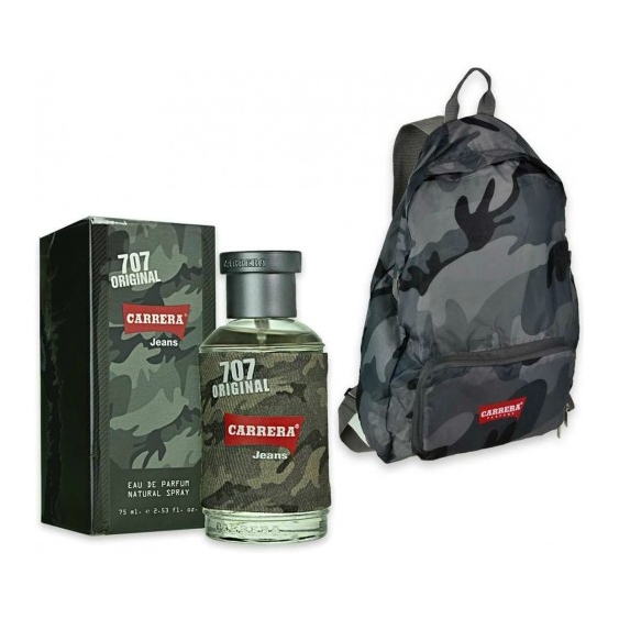 Carrera Cofanetto Regalo Uomo Jeans 707 Camouflage Edp 75 Ml + Zainetto