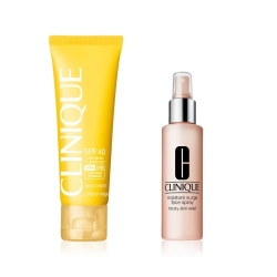 Clinique Kit Summer In Clinique Crema Solare Viso Spf40 + Spray Idratante Viso