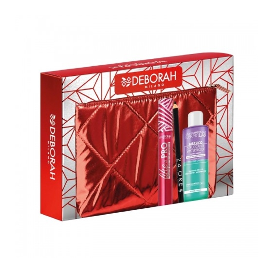 Deborah Pochette N.03 Mascara Like A Pro + Matita Occhi 24 Ore + Struccante Bifasico