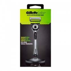Gillette Labs Silver Rasoio Da Barba Manico + Lamette Di Ricambio + Base