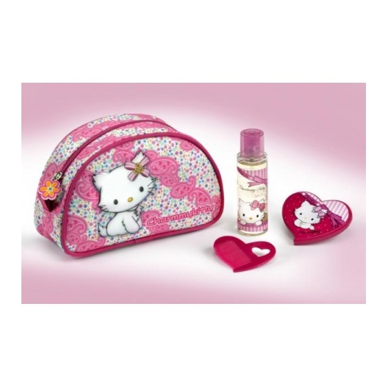 Hello Kitty Confezione Regalo Per Bambine Set Trousse Eau De Toilette 50Ml + Specchietto E Pettine