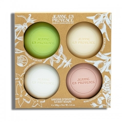 Jeanne En Provence Savons D'Invites Kit Regalo Con Quattro Saponi Solidi