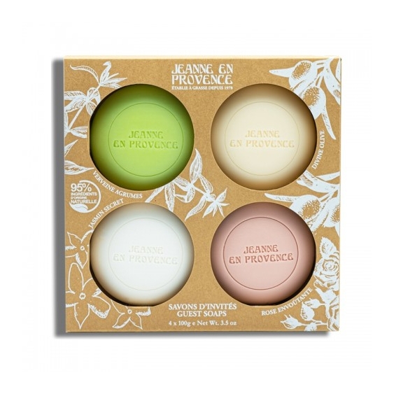 Jeanne En Provence Savons D'Invites Kit Regalo Con Quattro Saponi Solidi