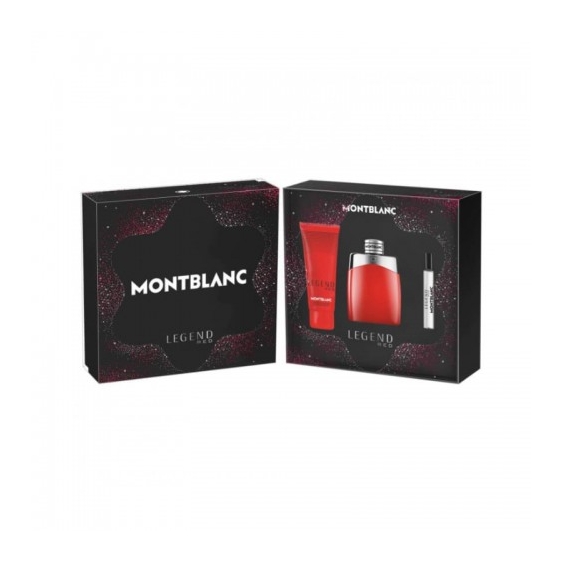 Mont Blanc Cofanetto Legend Red Eau De Parfum 100Ml + Edp Travel Size 7,5 Ml + Shower Gel 100 Ml