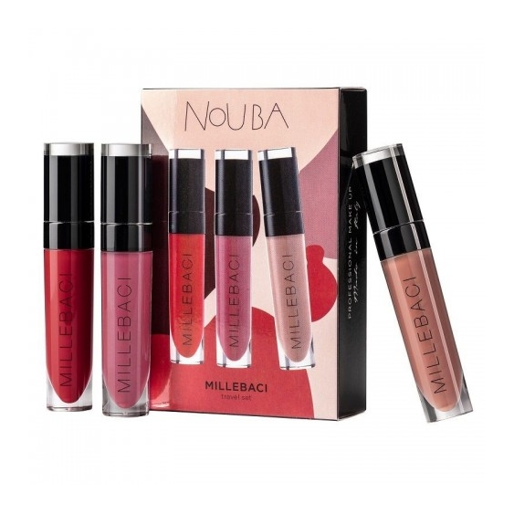 Nouba Cofanetto Millebaci N. 2 Travel Set 3 Mini Rossetti Liquidi