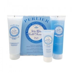 Perlier Cofanetto Iris Blu Doccia Schiuma 250 Ml + Crema Mani 100 Ml + Crema Idratante 250 Ml
