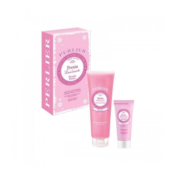 Perlier Cofanetto Fresia Doccia Schiuma 250 Ml + Crema Mani 100 Ml