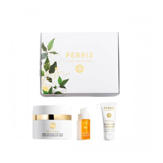 Perris Swiss Laboratory Cofanetto Crema Attiva Anti-Età Routine Anti-Age Per Pelli Secche