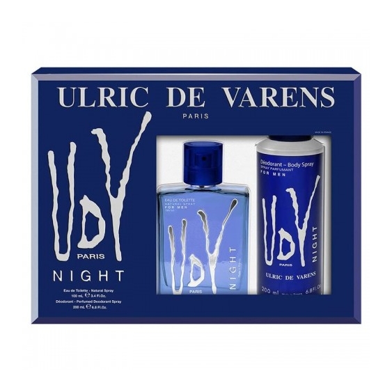 Ulric De Varens Cofanetto Udv Night Eau De Toilette Uomo 100 Ml + Deodorante Spray 200 Ml