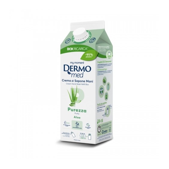Dermomed Purezza Crema Di Sapone Mani All'Aloe Ecoricarica Da 900 Ml
