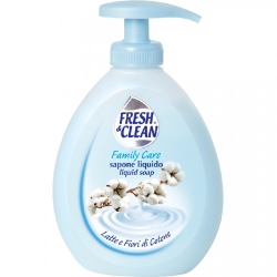 Fresh & Clean Family Care Sapone Liquido Al Latte E Fiori Di Cotone 300 Ml
