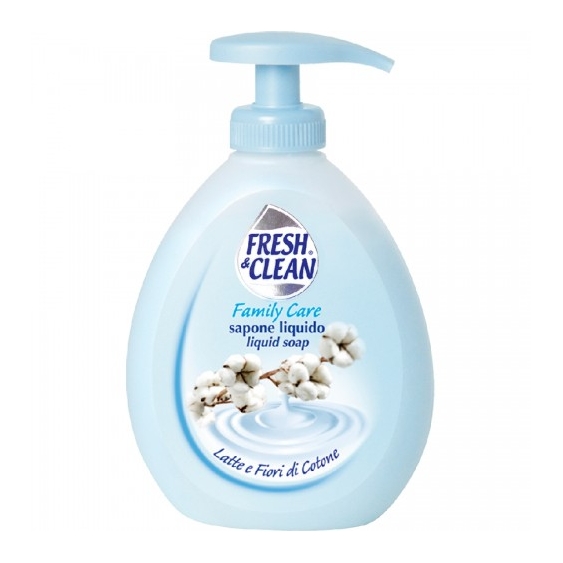 Fresh & Clean Family Care Sapone Liquido Al Latte E Fiori Di Cotone 300 Ml