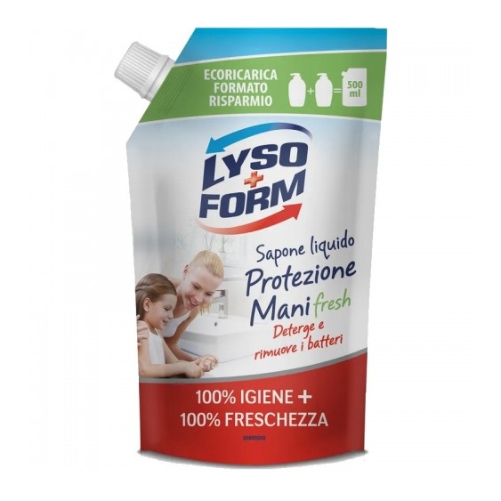 Lysoform Protezione Mani Fresh Ricarica Sapone Liquido 500 Ml