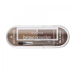 Essence Brow Powder Set Per Sopracciglia N.01 Light & Medium