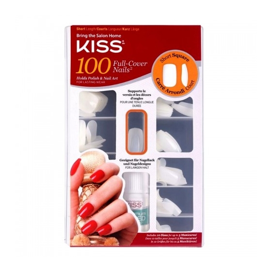 Kiss Full-Cover 100 Unghie Artificiali Short Square