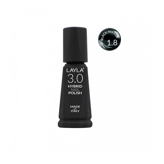 Layla 3.0 Hybrid Nail Polish Smalto Per Unghie N.1.8 Black Mirror