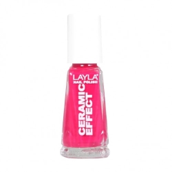 Layla Nail Polish Ceramic Effect Smalto Lucido N.67 Hypnotic Cherry