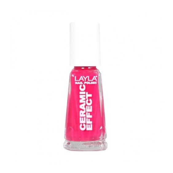 Layla Nail Polish Ceramic Effect Smalto Lucido N.67 Hypnotic Cherry