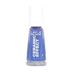 Layla Nail Polish Ceramic Effect Smalto Lucido N.68 Pacific Blue