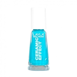 Layla Nail Polish Ceramic Effect Smalto Lucido N.42 Miami Green