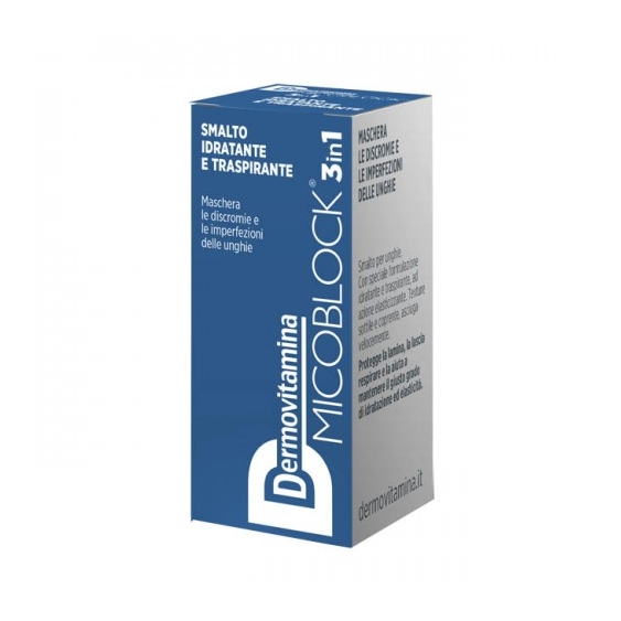 Pasquali Dermovitamina Micoblock 3 In 1 Smalto Idratante E Traspirante Colore Blu