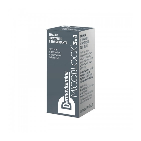 Pasquali Dermovitamina Micoblock 3 In 1 Smalto Idratante E Traspirante Grigio