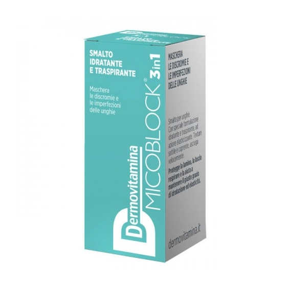 Pasquali Dermovitamina Micoblock 3 In 1 Smalto Idratante E Traspirante Turchese