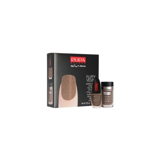 Pupa Fluffy Velvet Nail Art Kit 03 Taupe Velvet Kit Smalto