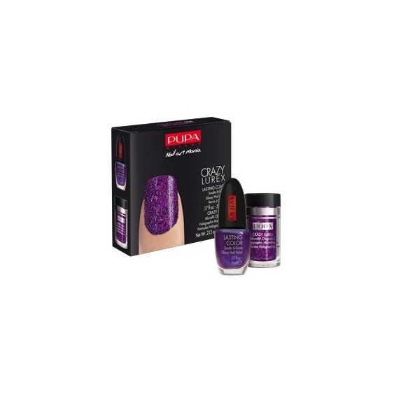 Pupa Crazy Lurex Nail Art Kit 04 Purple Lurex Kit Smalto