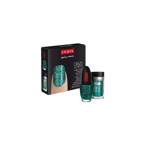Pupa Crazy Lurex Nail Art Kit 06 Green Lurex Kit Smalto
