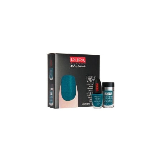 Pupa Fluffy Velvet Nail Art Kit 06 Petrol Velvet Kit Smalto