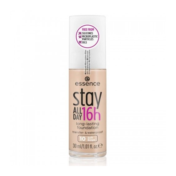 Essence Stay All Day 16H Long-Lasting Fondotinta Viso N.10 Soft Beige
