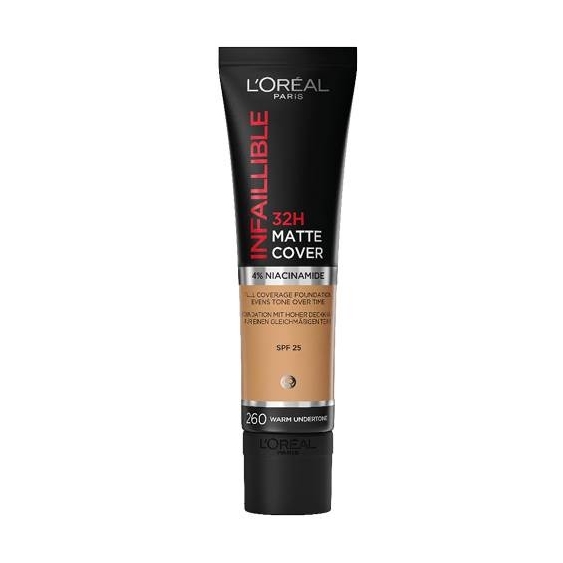 L'Oreal Paris Infaillible 32H Matte Cover Fondotinta N. 260 Warm Undertone