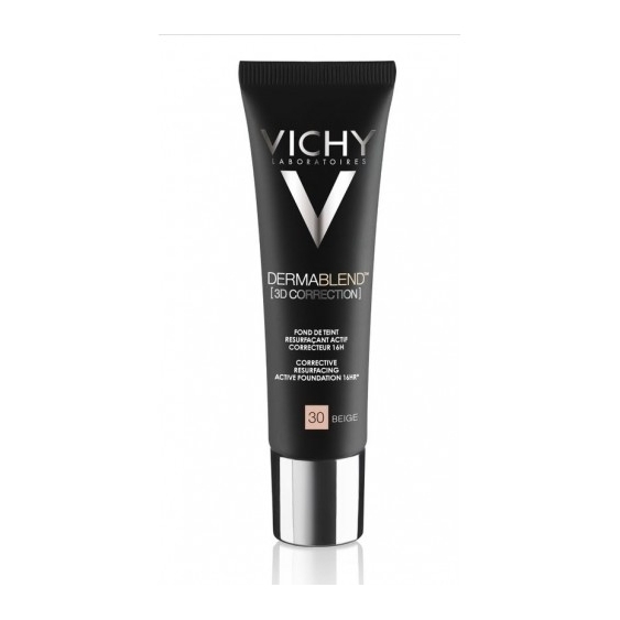 Vichy Dermablend 3D Correction Fondotinta Correttore Levigante Attivo 16H -N.30 Beige