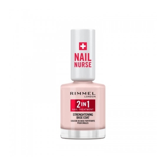 Rimmel 2In1 Nail Treatment Strenghtening Base Coat Trattamento Unghie 12 Ml