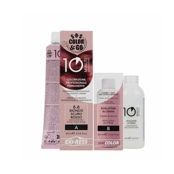 Alama Sos Color&Go Colorazione Permanente In 10 Minuti - 6.6 Biondo Scuro Rosso
