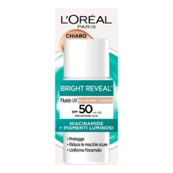L'Oreal Paris Bright Reveal Fluido Uv Illuminante Colorato SPF50 50 ml - Chiaro
