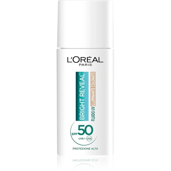 L'Oreal Paris Bright Reveal Fluido Uv Illuminante Colorato SPF50 50 ml - Medio