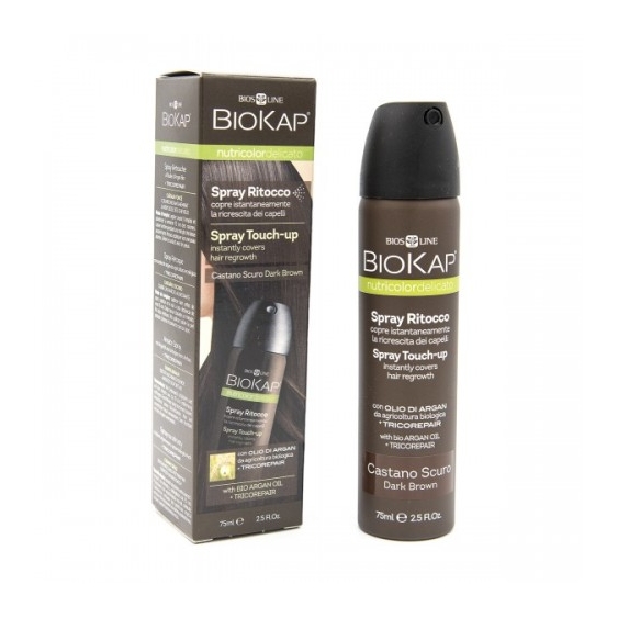 Bios Line Biokap Nutricolor Delicato Spray Ritocco Castano Scuro 75 Ml
