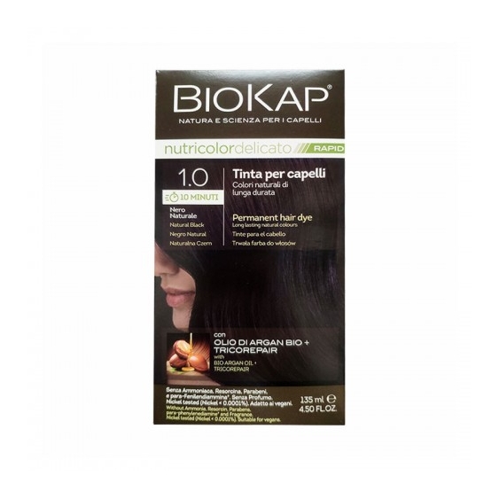 Bios Line Biokap Nutricolor Delicato Rapid Tinta Per Capelli N.1.0 Nero Naturale