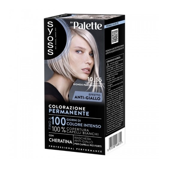 Palette Syoss Colorazione Permanente 12-55 Biondo Platino Ultra