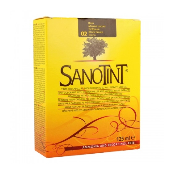 Sanotint Tinta Per Capelli Colorazione Permanente Senza Ammoniaca  Classic N. 02 Colore Bruno